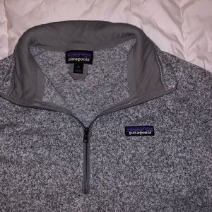 patagonia grey 1/4 zip up